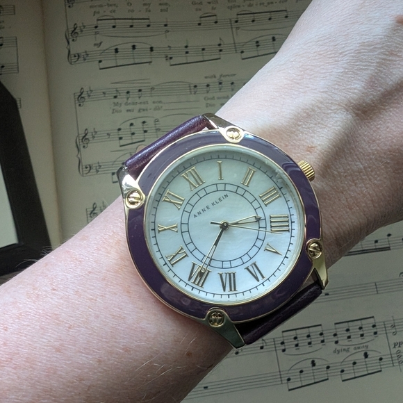Anne Klein Purple and Gold Women's Watch - Picture 3 of 16